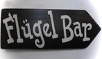 Houten Flügel Bar bord / handgeschilderd / après ski, Zo goed als nieuw, DeKameraadschap, Dj.kammeraat@telfort.nl, Bergenhuizen 6