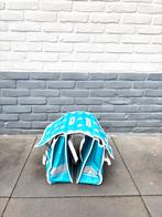 Leuke turquoise fietstassen met witte stippen, Ophalen of Verzenden, Gebruikt