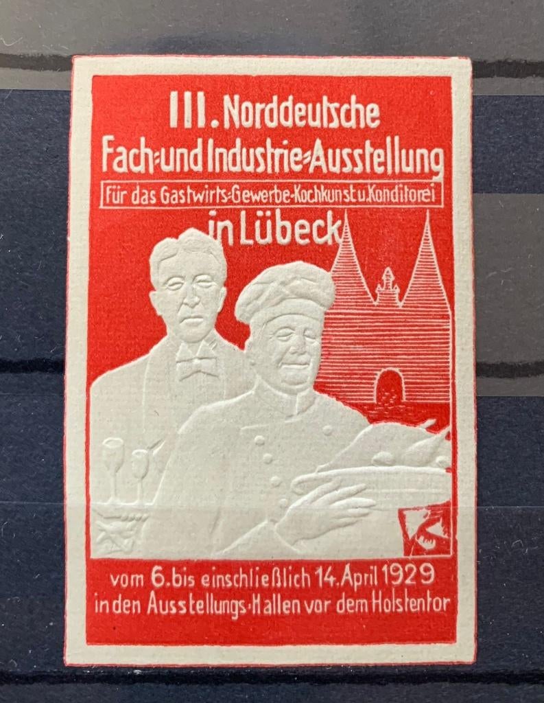 Sluitzegel relief Duitsland 1929 Lubeck, Verzenden, Overige periodes, Postfris