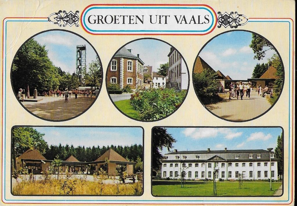 Ch218 -- gelopen ansichtkaart groeten uit vaals, Verzamelen, Ansichtkaarten | Nederland, Ophalen of Verzenden, 1980 tot heden