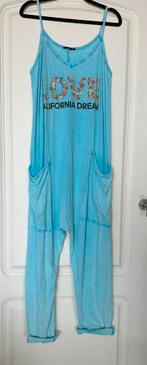 Zomer jumpsuit , one size , aqua blauw, Ophalen of Verzenden, Gedragen, Maat 42/44 (L), Blauw