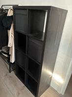 Zwart IKEA Kallax vakkenkast met 8 vakken, Met plank(en), Gebruikt, 150 tot 200 cm, 25 tot 50 cm