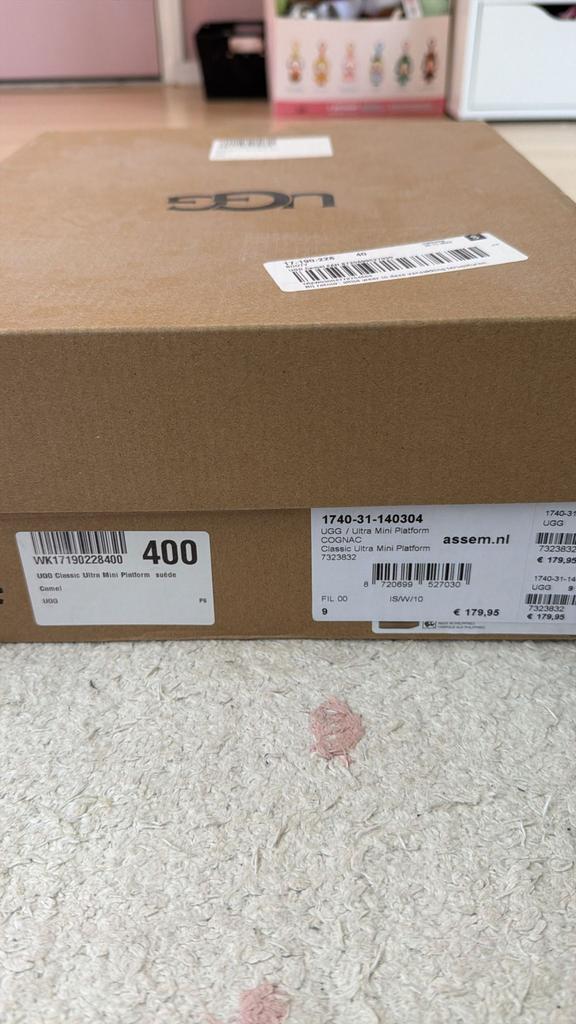 Ugg Classic Ultra Mini Platform Cognac, Kleding | Dames, Schoenen, Bruin, Lage of Enkellaarzen, Ophalen of Verzenden, Zo goed als nieuw