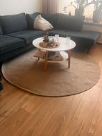 Rond wollen vloerkleed beige lichtbruin gemêleerd 200cm, Ophalen, Beige, Rond, Zo goed als nieuw