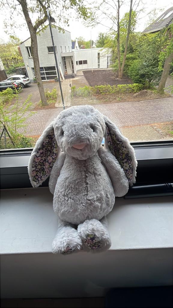 Bloom Basful bunny Jellycat., Ophalen of Verzenden, Zo goed als nieuw, Konijn