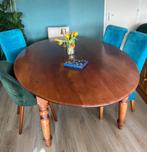 Eettafel ovaal  217 x145 antiek  kersenhout, Ophalen, Zo goed als nieuw, 6 tot 8 stoelen