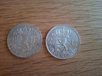 Zilveren rijksdaalder (2½ Gulden) Juliana 1960 & 1961, Postzegels en Munten, Munten | Nederland, Koningin Juliana, Zilver, Ophalen of Verzenden