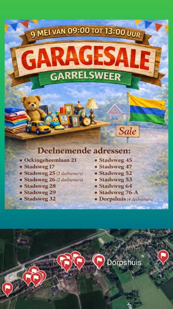 Garagesale Garrelsweer, Ophalen