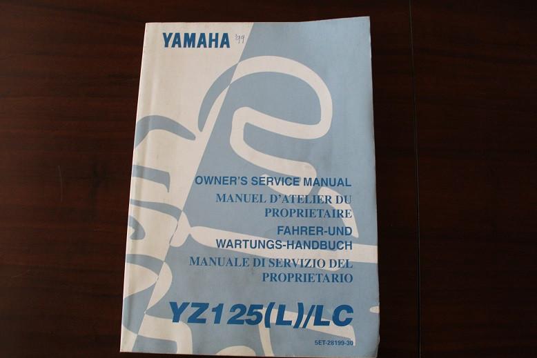 Yamaha YZ125L / LC 1998 motorcycle service manual YZ125, Motoren, Ophalen of Verzenden, Yamaha