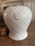 Witte Riviera Maison vaas, Ophalen, Gebruikt, Wit, Aardewerk of Porselein