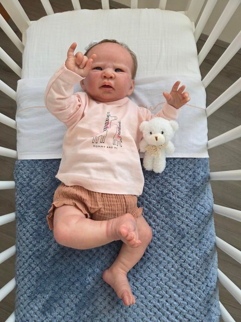 KOOPJE: Reborn Louise met certificaten., Ophalen of Verzenden, Nieuw, Pop