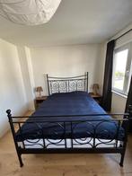Tweepersoons bed, Huis en Inrichting, Ophalen, Gebruikt, Zwart, Tweepersoons