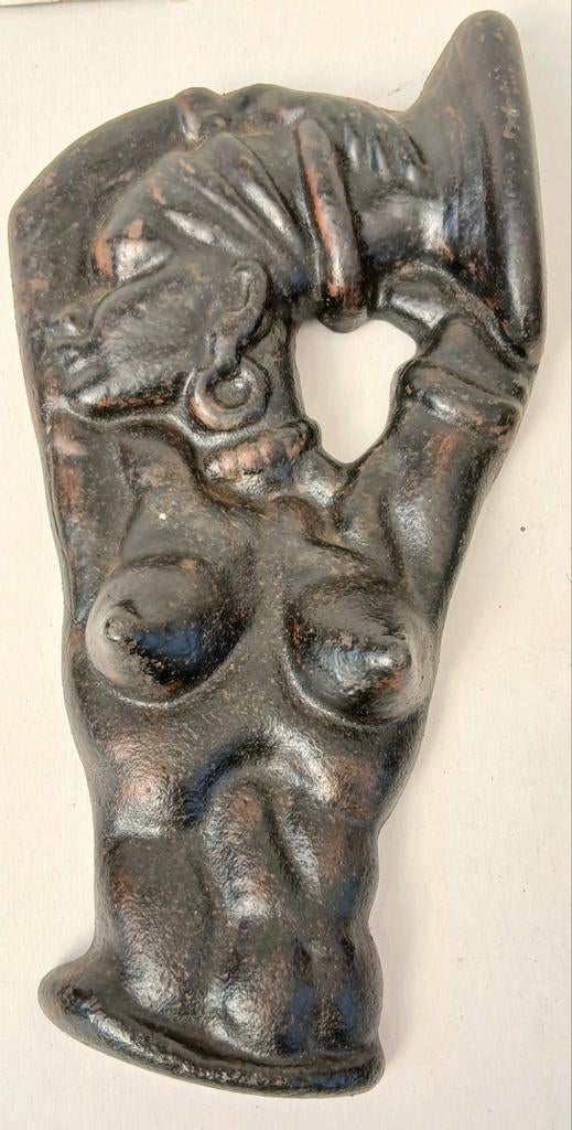 Vintage Naakt Beeld Cortendorf DDR Gietijzer Masai Afrika, Ophalen of Verzenden