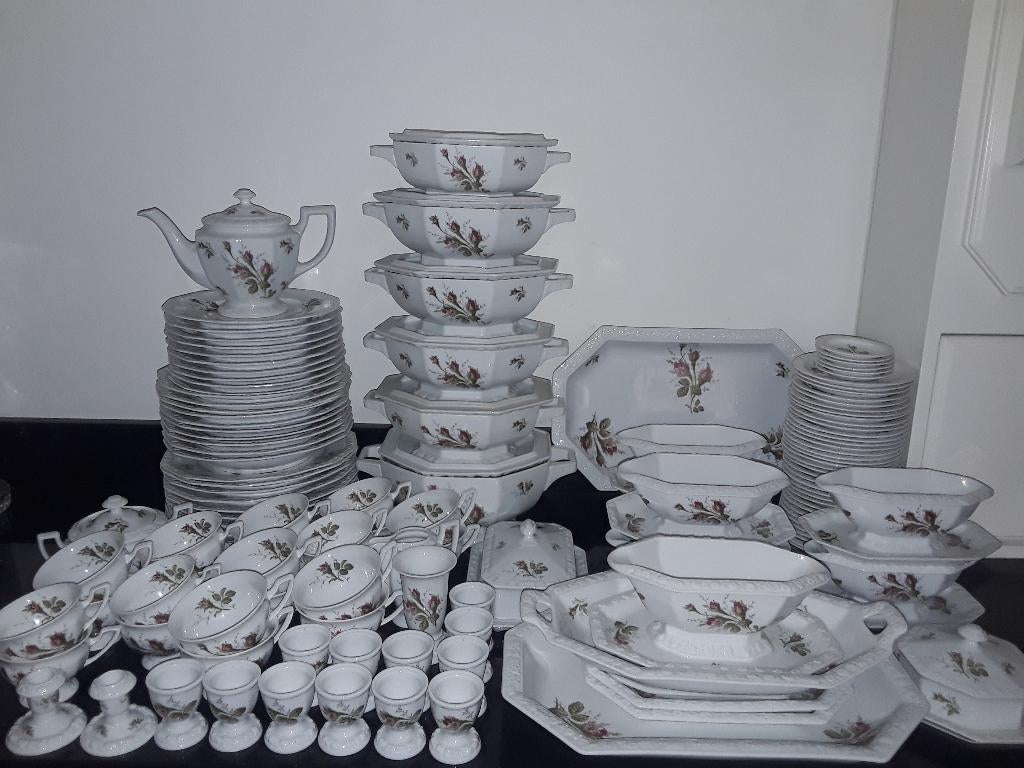 Rosenthal Maria uitgebreid thee/eetservies met rozen, Antiek en Kunst, Ophalen