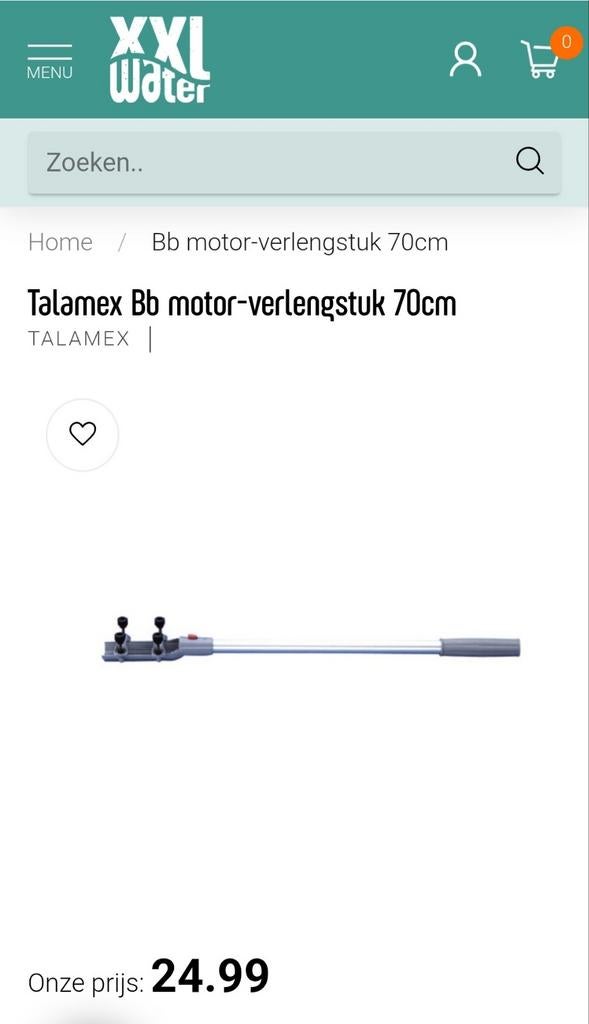 Talamax Bb motor-verlengstuk 70cm, Watersport en Boten, Verzenden, Gebruikt, Motor en Techniek