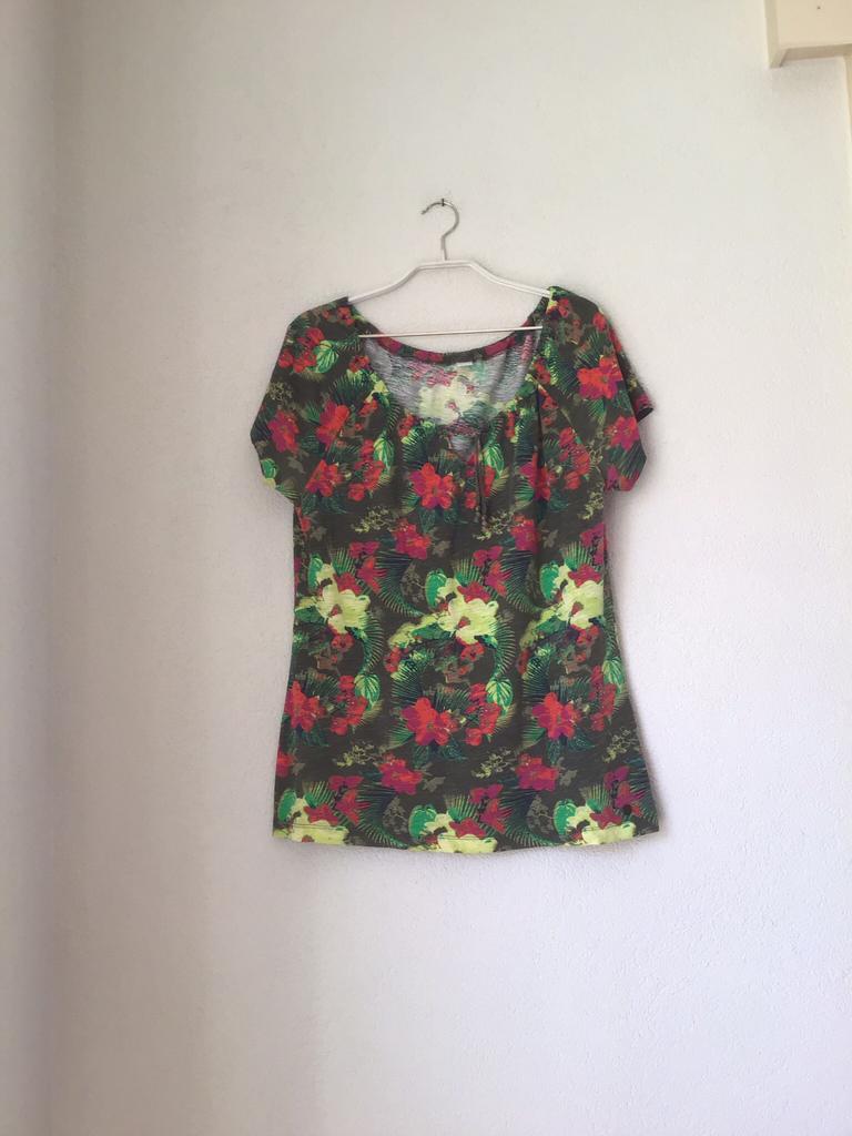 S.Oliver Shirt groen meerkleurig maat M, Maat 38/40 (M), Overige kleuren, Ophalen of Verzenden, Zo goed als nieuw