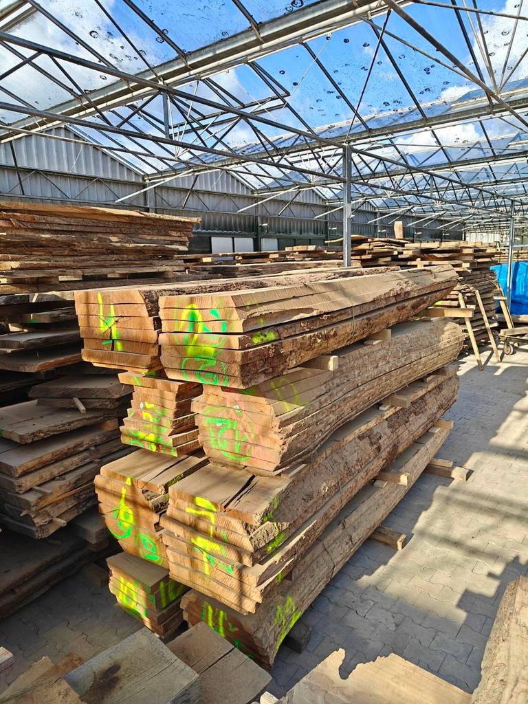 Meubel hout eiken boomstam  (rouge). Oven gedroogd., Doe-het-zelf en Verbouw, Hout en Planken, Ophalen of Verzenden, Nieuw, Eiken