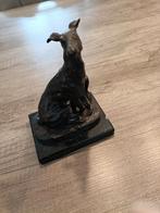 E. Fremiet - Zwaar bronzen hondje op marmeren sokkel, Ophalen of Verzenden