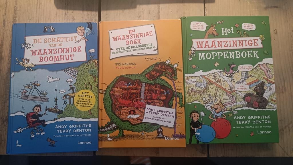 Waanzinnige Boomhut 10 - 11 en drie andere boeken, Ophalen of Verzenden, Zo goed als nieuw, Andy Griffiths en Terry Denton, Fictie algemeen