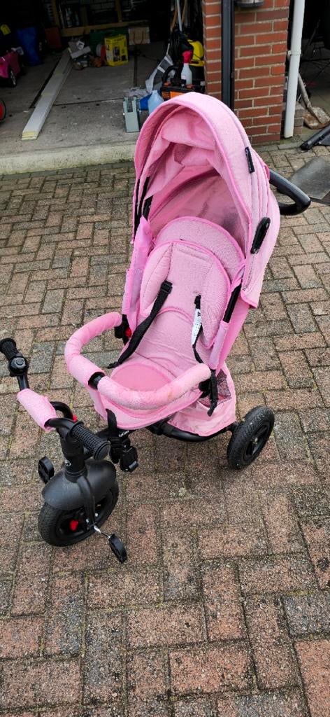 Roze 3 Wieler met Duwstang, Ophalen, Zo goed als nieuw, Hypermotion, Duwstang