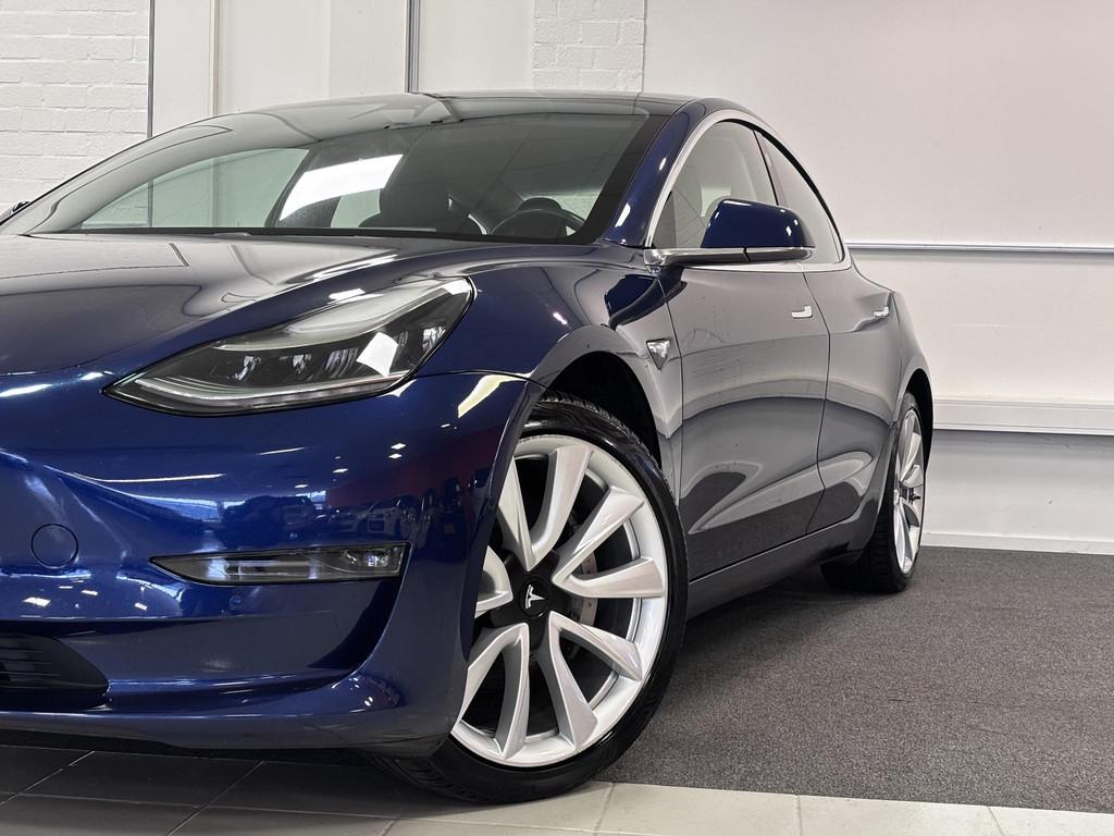Tesla Model 3 Long Range AWD 75 kWh | Dual motor | SOH 82% |, Auto's, Automaat, Stof, Blauw, Origineel Nederlands