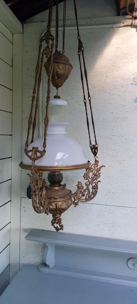 Oude olielamp in goede staat, Ophalen of Verzenden