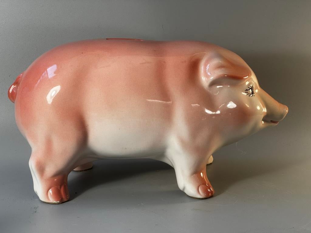 Groot spaarvarken, Verzamelen, Spaarpotten, Ophalen of Verzenden, Zo goed als nieuw, Steen, Aardewerk of Keramiek, Dier