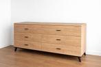 Commode met 6 lades - Eikenhout look, Ophalen, 150 tot 200 cm, Eikenhout, Zo goed als nieuw