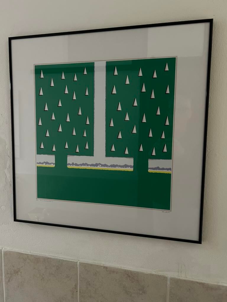 Kunstwerk (Zeefdruk) van de Groningse Kunstenaar Han Jansen,, Ophalen of Verzenden