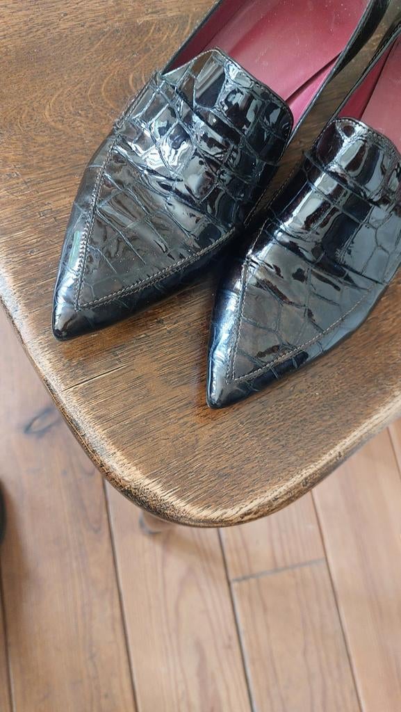 Lak.Pump.. D.bruin. Lilian, Ophalen of Verzenden