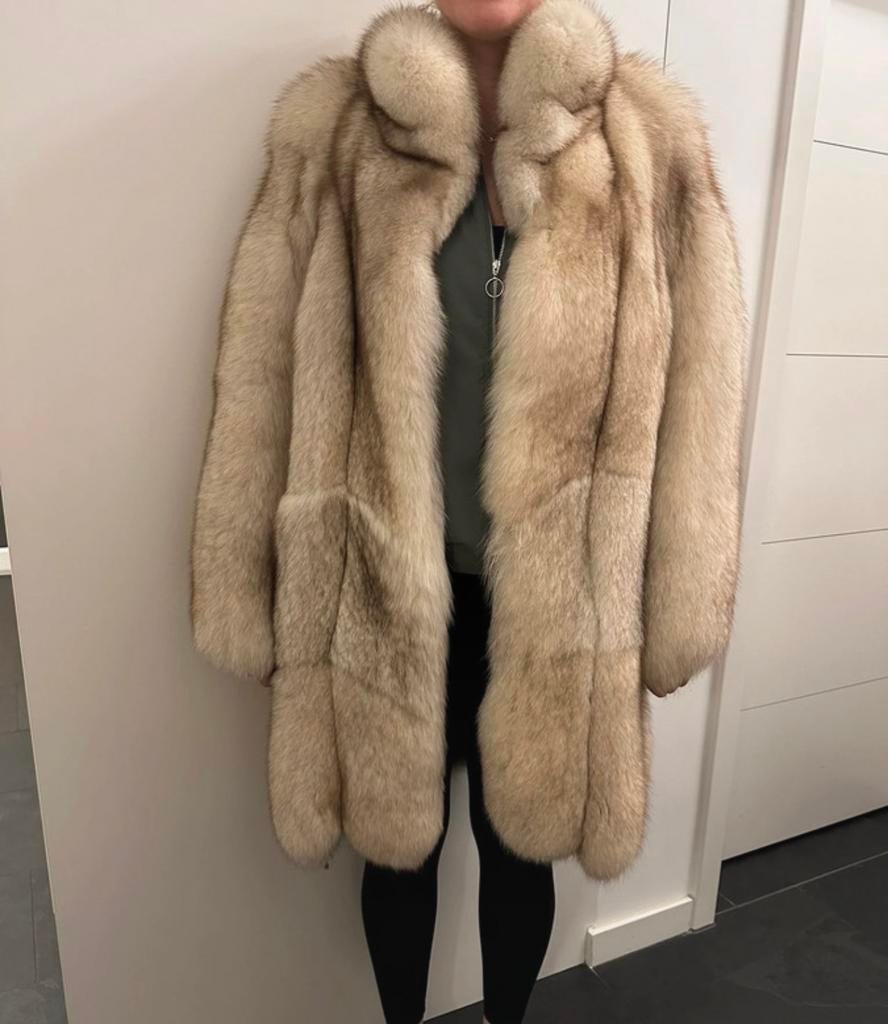 Prachtige Bont jas blauwe vos, Verzenden, Nieuw, Maat 38/40 (M), Blauw