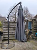 Zweefparasol met voet en hoes - Grijs, Ophalen, Verstelbaar, Gebruikt, 2 tot 3 meter