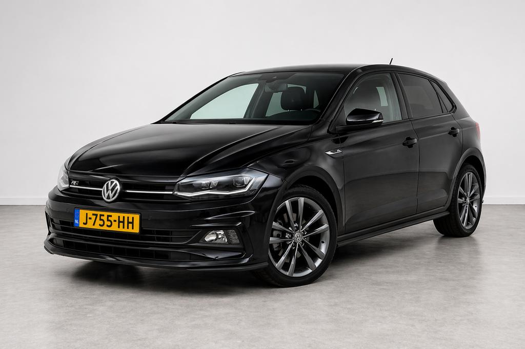 Volkswagen Polo 1.6 TDI R-Line - Beats - Led - VC, Voorwielaandrijving, Zwart, Bedrijf, 125 €/maand