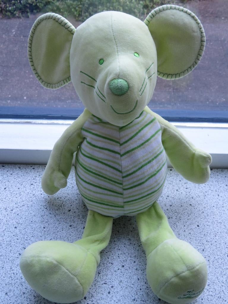 Muis Mouse Mike merk Tiamo lime groen meet ca 40 cm, Muis, Groen, Wasbaar, Ophalen of Verzenden