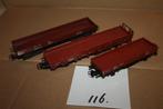 116)  drie verschillende platte DB wagons van Märklin, Wisselstroom, Gebruikt, Wagon, Ophalen of Verzenden
