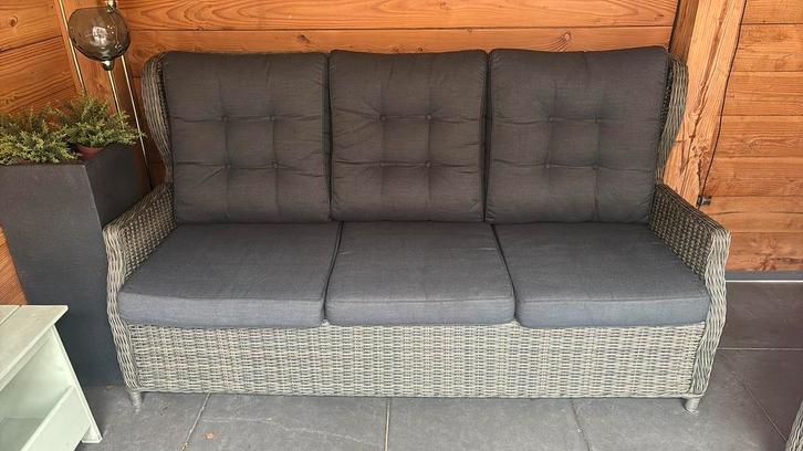 Lounge bank 3 zits, Tuin en Terras, Tuinsets en Loungesets, Gebruikt, Wicker, 3 zitplaatsen, Bank, Ophalen of Verzenden