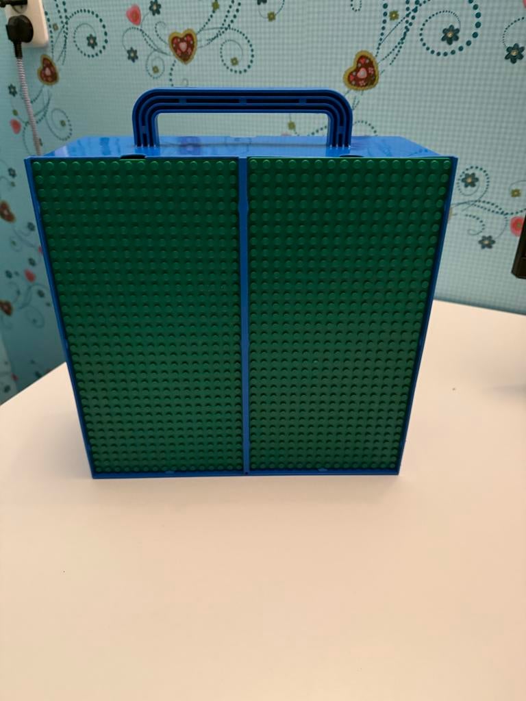 Blauwe vintage Lego sorteerbox met handvat, Ophalen of Verzenden, Gebruikt, Accessoire, Lego