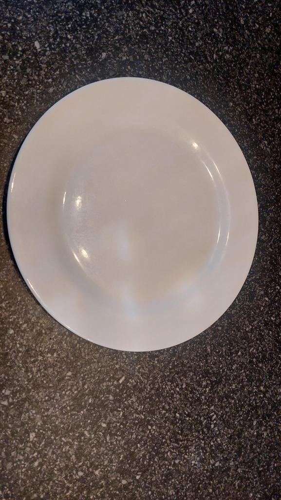 Pizza of pannekoek bord wit, porselein, 32 cm, per stuk, Ophalen, Zo goed als nieuw, Bord(en), Effen