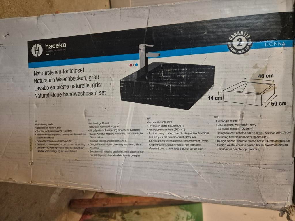 Hansa Hanna graniet spoelbakset nieuw in doos!, Ophalen, Nieuw, Steen, Wastafel