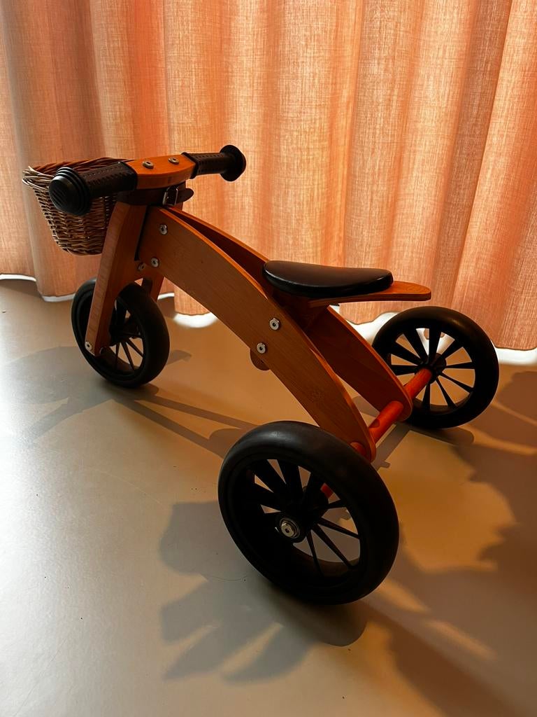 Houten peuterfietsje in supermooie staat, Ophalen, Zo goed als nieuw