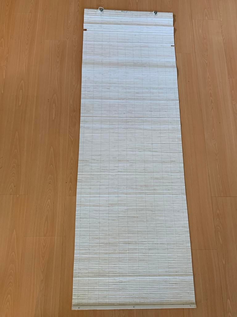 Bamboe Rolgordijn Wit - 60cm breed, 180cm lang