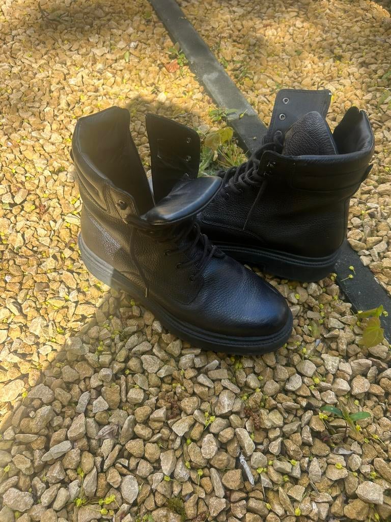 Leren boots nieuw, Ophalen, Zo goed als nieuw, Zwart, Boots