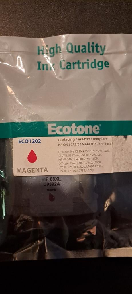 Ecotone inktcartridges voor HP printers, Ophalen of Verzenden, Nieuw