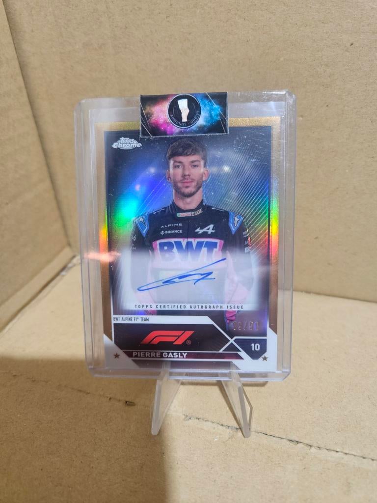 CAC-PG pierre gasly autograph gold 9/50 topps chrome f1 2023, Ophalen of Verzenden, Nieuw, Plaatje