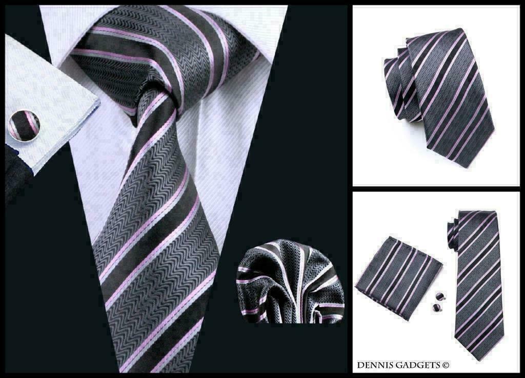 Dennis Gadgets: 100 % zijden stropdas ( 3 delig !! ) DG0226, Kleding | Heren, Stropdassen, Ophalen of Verzenden, Nieuw, Paars