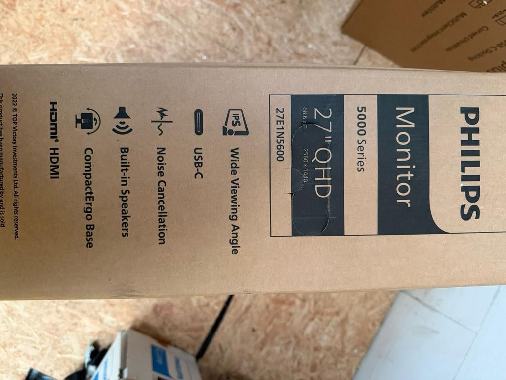 Philips 27E1N5600HE QHD Webcam Monitor USB-C 65W 27 inch, Computers en Software, Monitoren, Philips, IPS, Prins Bernhardplein 200, 1097 JB Amsterdam, Nederland