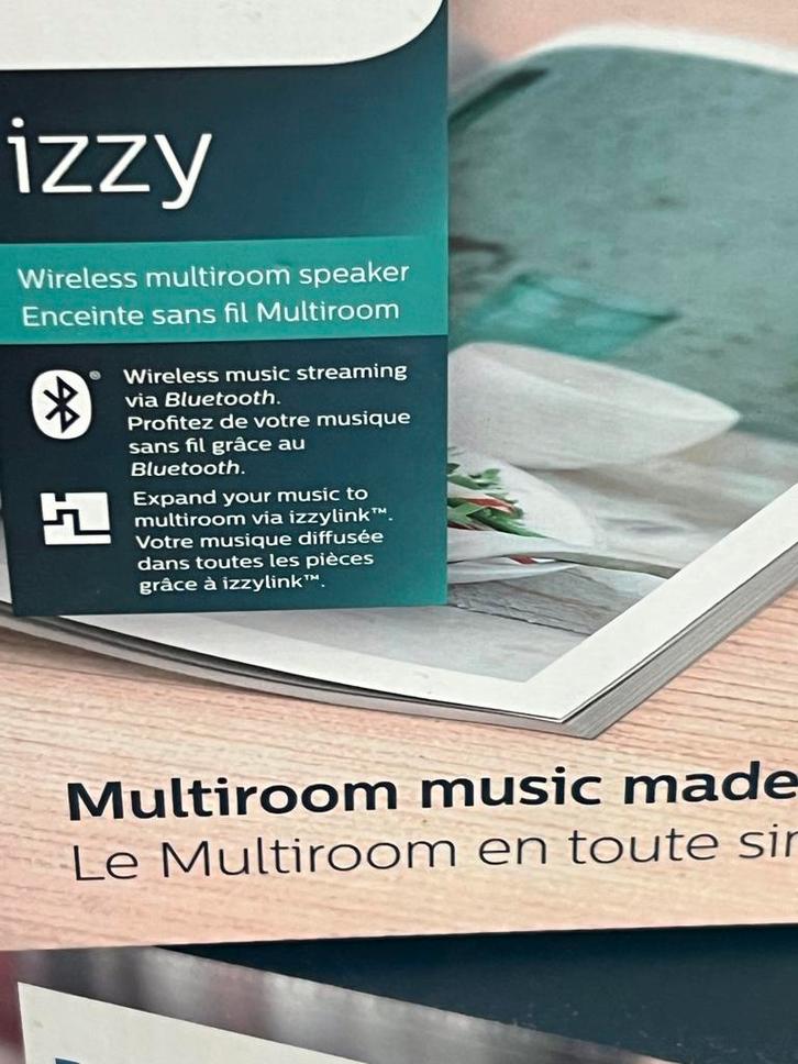 2x Philips Izzy draadloze multiroom speakers - Nieuw, Audio, Tv en Foto, Luidsprekers, Nieuw, Front, Rear of Stereo speakers, Philips