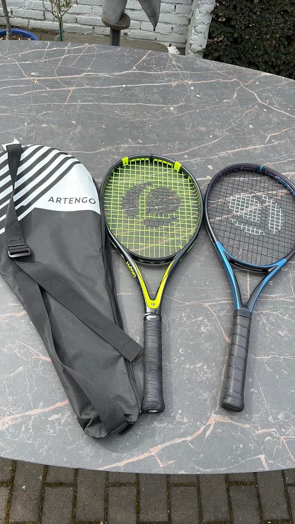 2 tennisrackets met hoes, Sport en Fitness, Tennis, Ophalen, Zo goed als nieuw, Racket