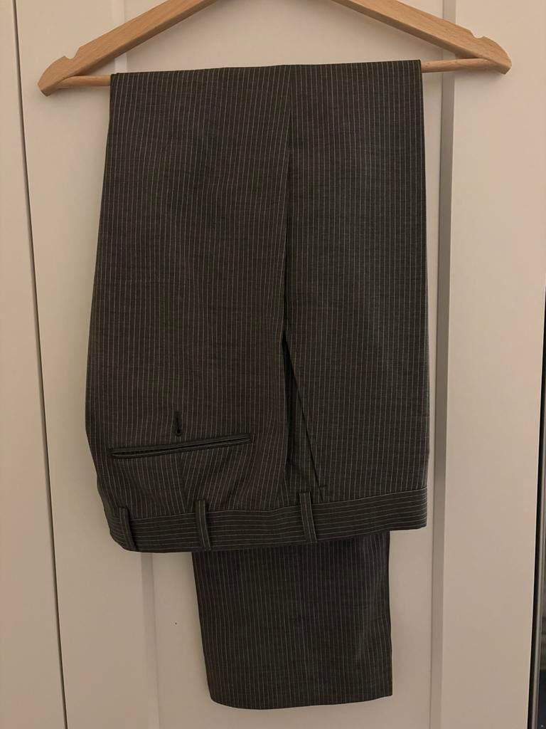 SuitSupply pantalon – 100% wol – krijtstreep – maat 46, Kleding | Heren, Broeken en Pantalons, Zo goed als nieuw, Maat 46 (S) of kleiner
