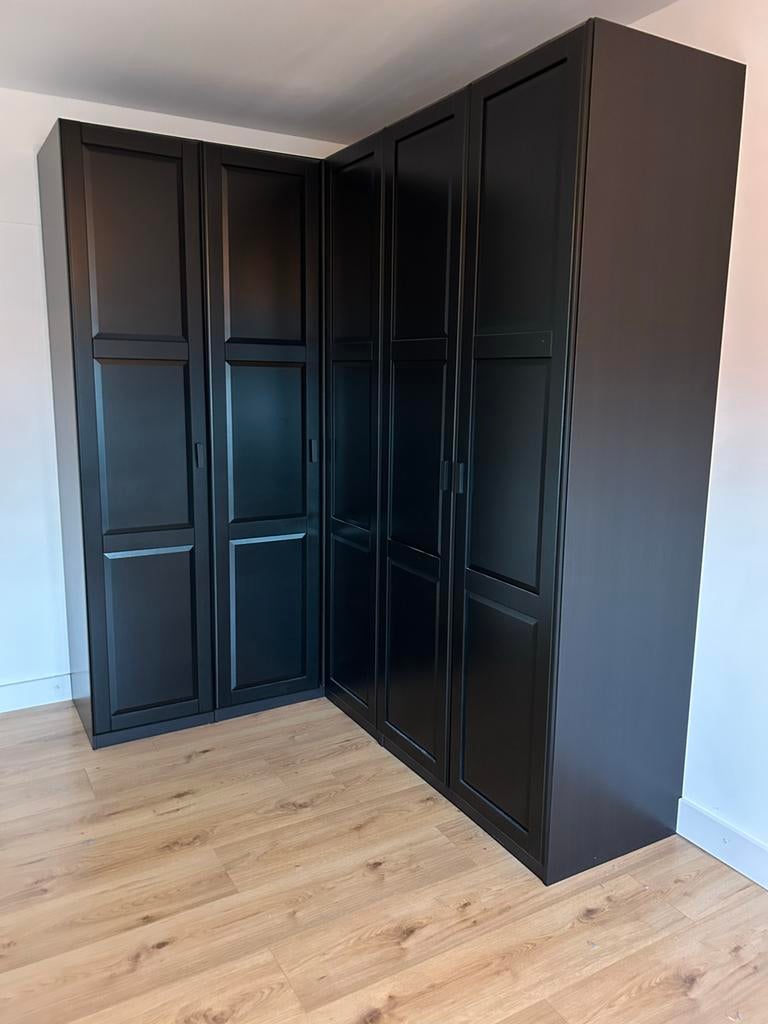 IKEA Pax Kast - Zwart, Ophalen, Gebruikt, 200 cm of meer, Met deur(en)